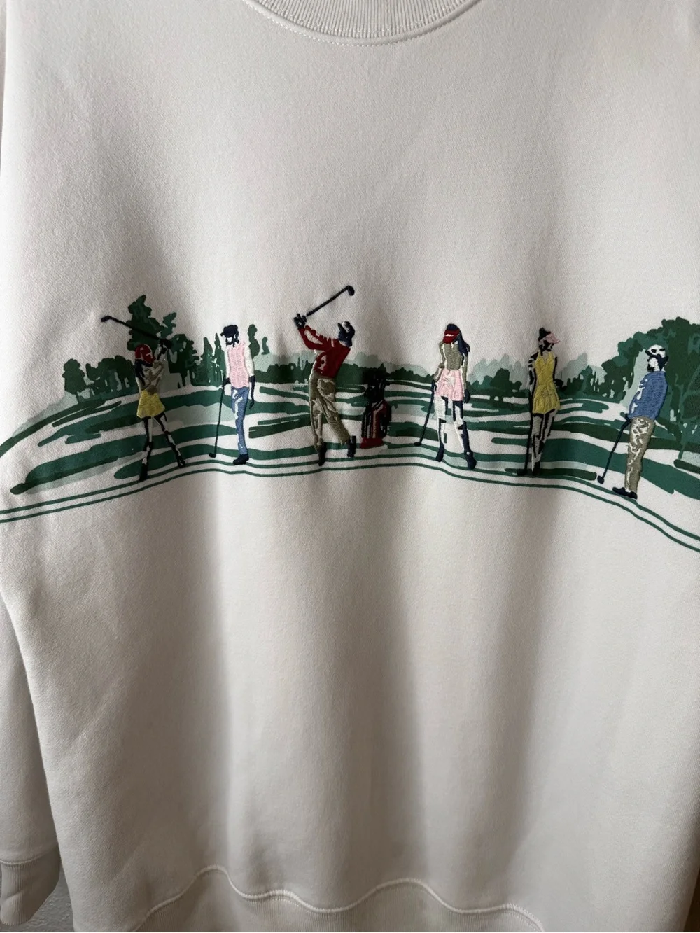 Abercrombie & Fitch Soft A&F Golf Embroidered Graphic Crewneck Sweatshirt